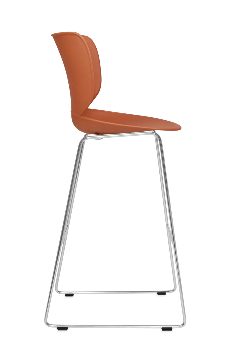 Hana Bar Stool Un - Upholstered Set of 2 - Moooi Stools + Benches + Ottomans - Black - Black - High - HORNE