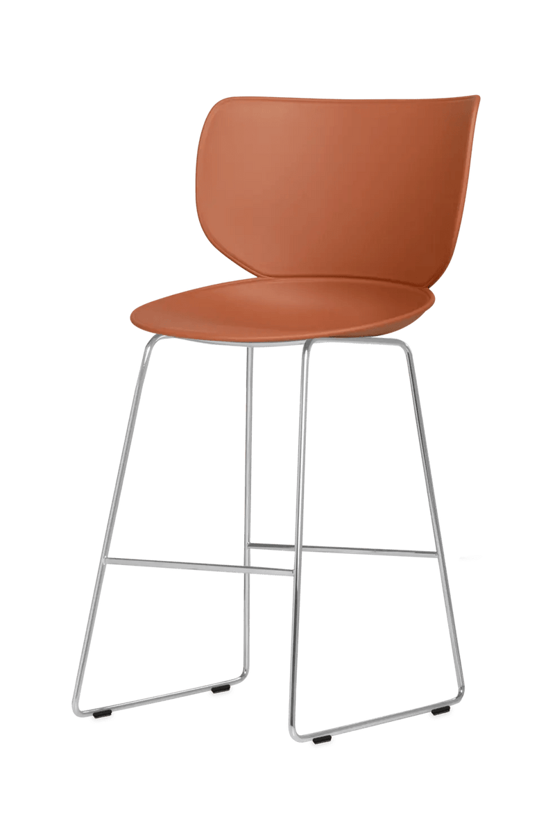 Hana Bar Stool Un - Upholstered Set of 2 - Moooi Stools + Benches + Ottomans - Black - Black - High - HORNE