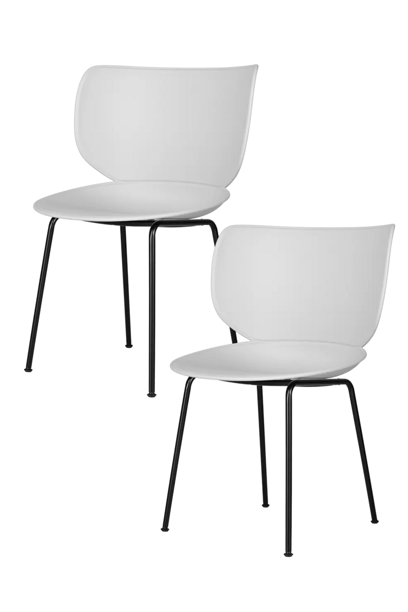 Hana Chairs Un - Upholstered Set of 4 - Moooi Chairs - Black - Black - NON - STACKABLE - HORNE