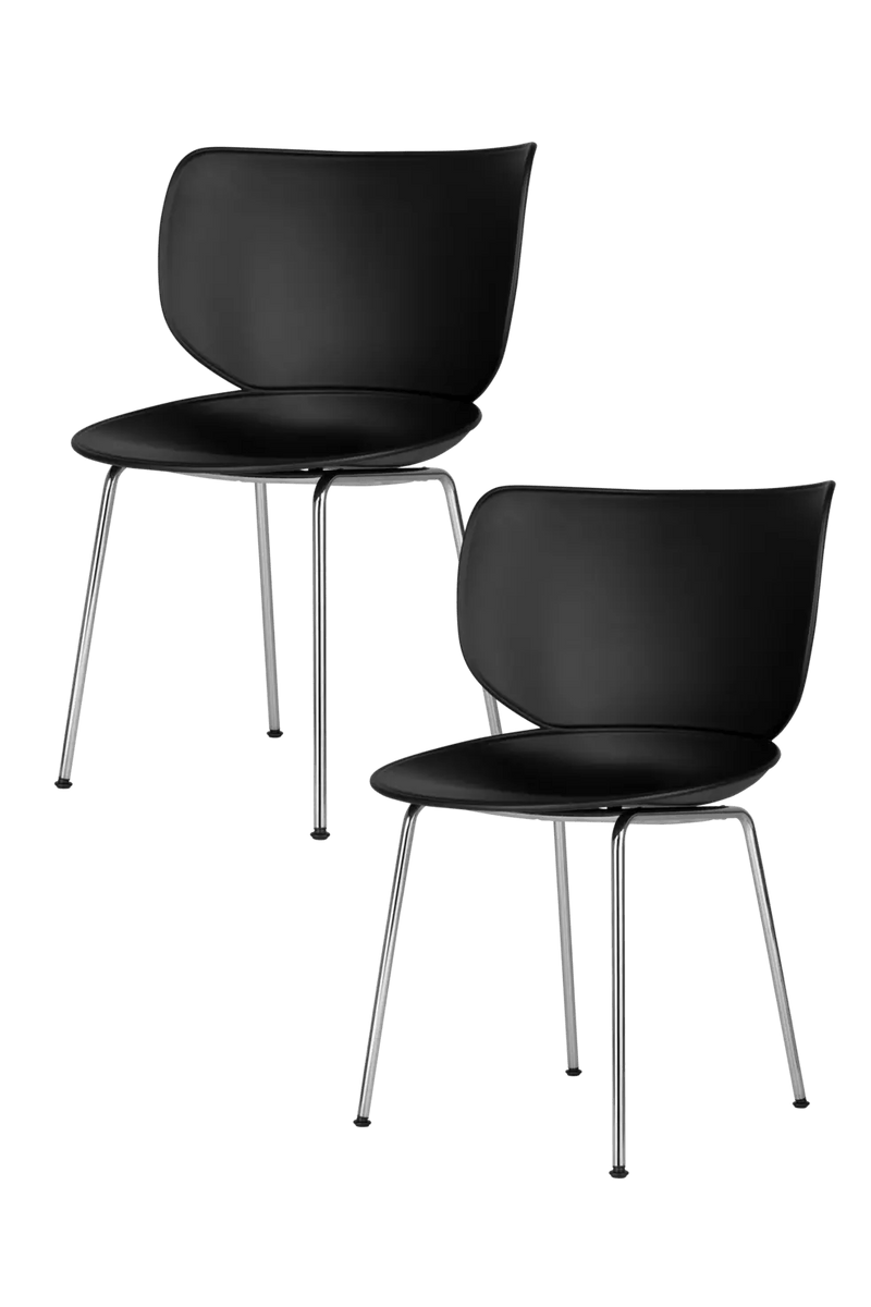 Hana Chairs Un - Upholstered Set of 4 - Moooi Chairs - Black - Black - NON - STACKABLE - HORNE