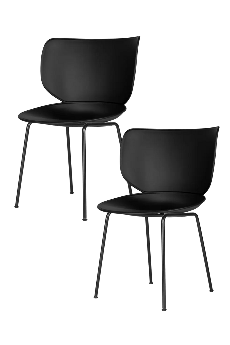 Hana Chairs Un - Upholstered Set of 4 - Moooi Chairs - Black - Black - NON - STACKABLE - HORNE