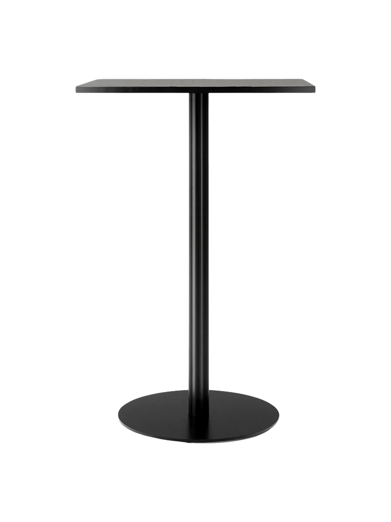 Harbour Column Bar Table - Audo Copenhagen Tables + Desks - Round base - 27.6 × 23.6 in - Black Oak - HORNE
