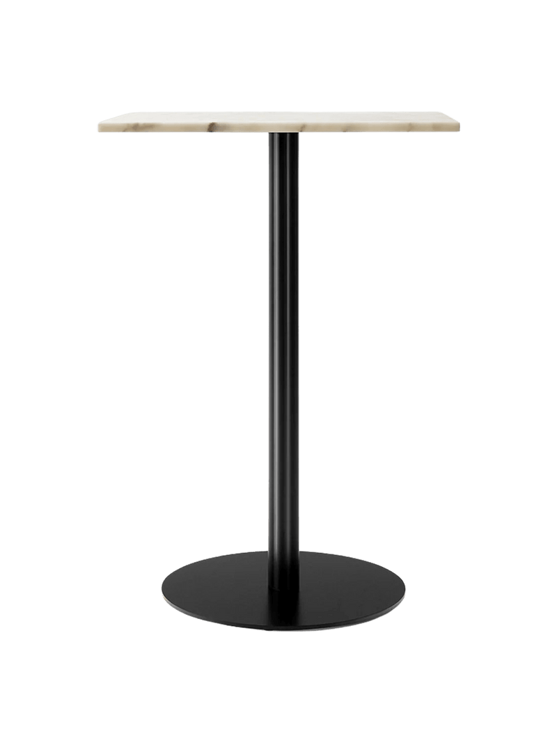 Harbour Column Counter Table - Audo Copenhagen Tables + Desks - Round base - 27.6 × 23.6 in - Black Oak - HORNE
