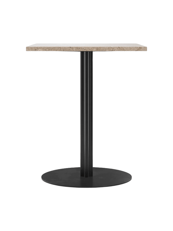 Harbour Column Dining Table - Audo Copenhagen Tables + Desks - Round - 27.6 × 23.6 in - Kunis Breccia - HORNE