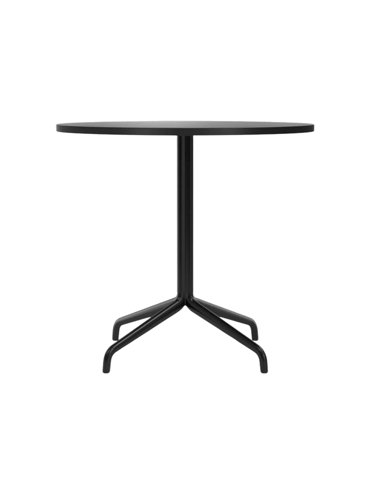 Harbour Column Dining Table - Audo Copenhagen Tables + Desks - Star base - Ø: 31.5 in - Black Oak - HORNE