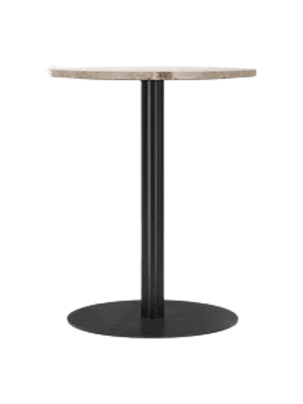 Harbour Column Dining Table - Audo Copenhagen Tables + Desks - Round - Ø: 23.6 in - Kunis Breccia - HORNE