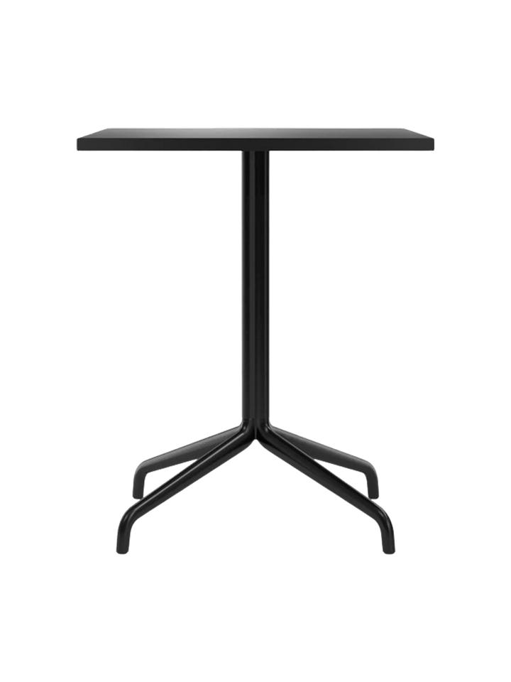 Harbour Column Dining Table - Audo Copenhagen Tables + Desks - Star base - 27.6 × 23.6 in - Linoleum Charcoal - HORNE
