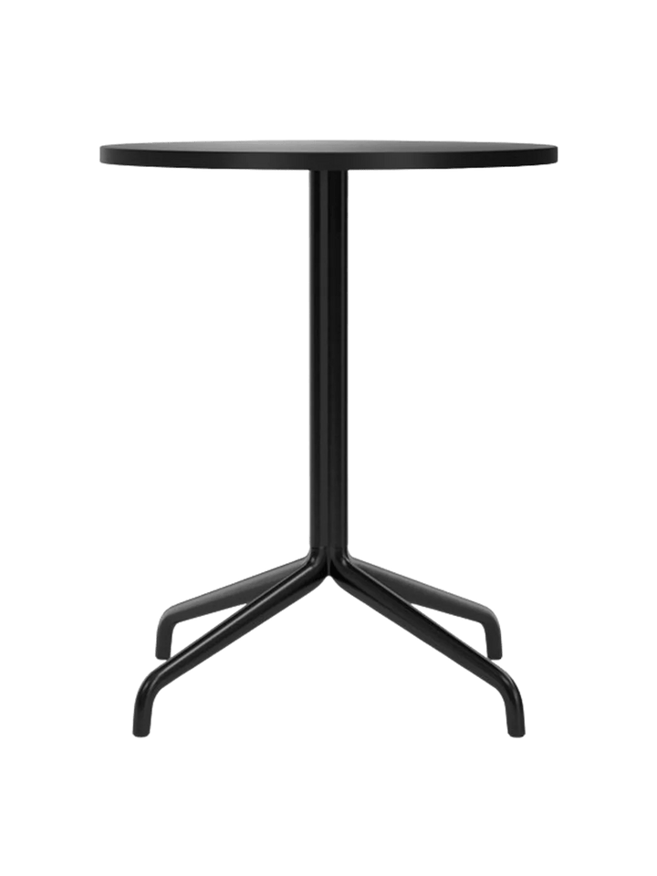 Harbour Column Dining Table - Audo Copenhagen Tables + Desks - Star base - Ø: 23.6 in - Linoleum Charcoal - HORNE