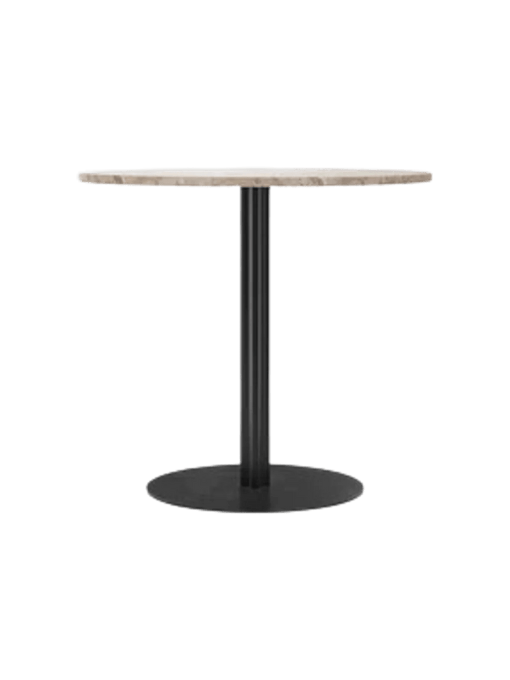 Harbour Column Dining Table - Audo Copenhagen Tables + Desks - Round - Ø: 31.5 in - Kunis Breccia - HORNE
