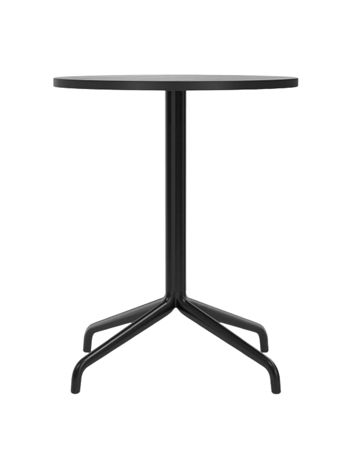 Harbour Column Dining Table - Audo Copenhagen Tables + Desks - Star base - Ø: 23.6 in - Black Oak - HORNE