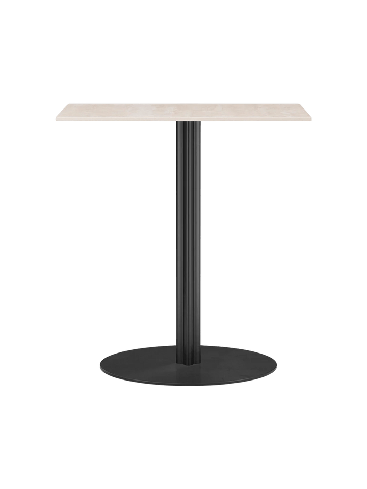 Harbour Column Dining Table - Audo Copenhagen Tables + Desks - Round - 27.6 × 23.6 in - Ceramic Sand - HORNE