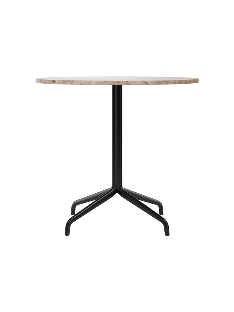 Harbour Column Dining Table - Audo Copenhagen Tables + Desks - Star base - Ø: 23.6 in - Black Oak - HORNE