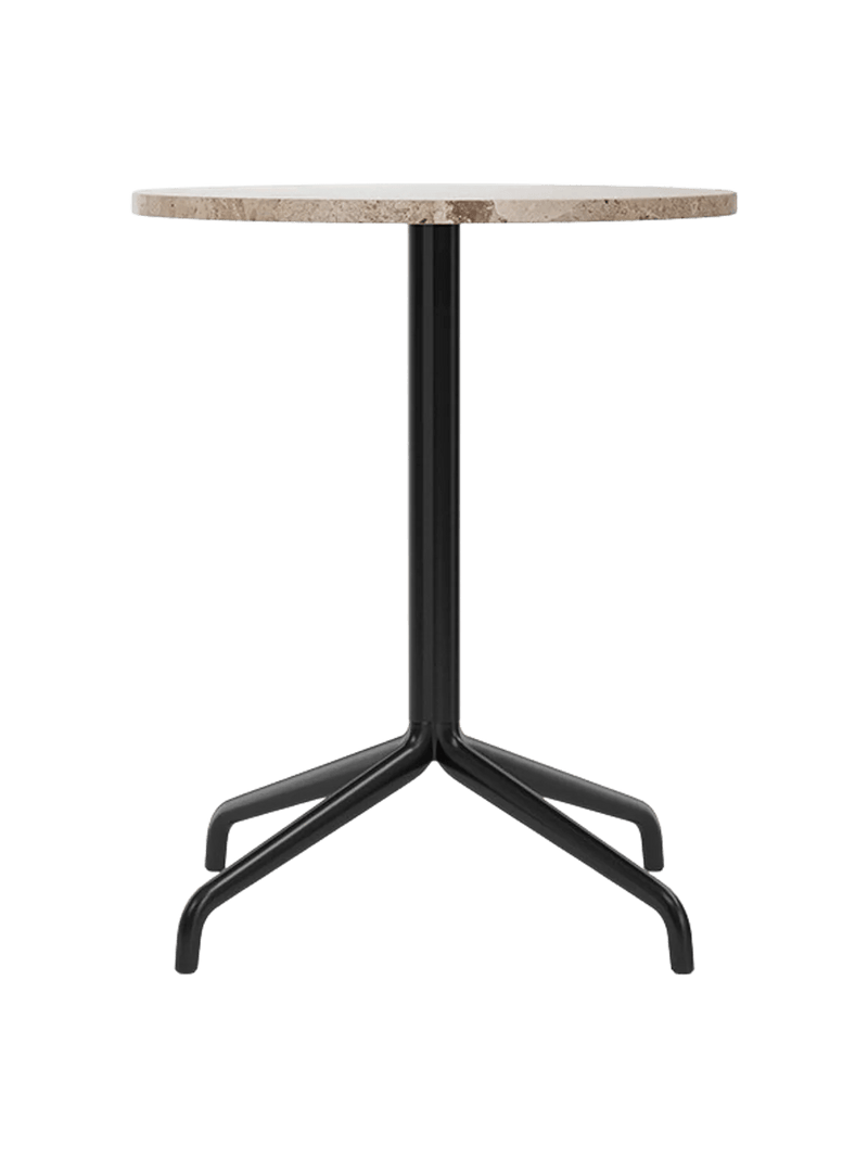 Harbour Column Dining Table - Audo Copenhagen Tables + Desks - Star base - Ø: 23.6 in - Black Oak - HORNE