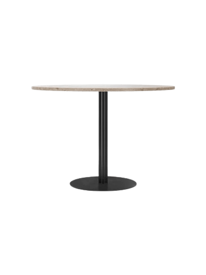 Harbour Column Dining Table - Audo Copenhagen Tables + Desks - Round - Ø: 41.3 in - Kunis Breccia - HORNE