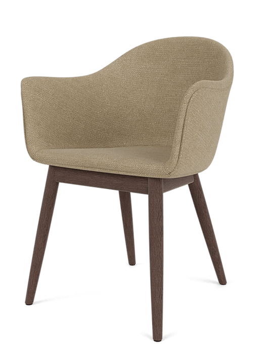 Harbour Dining Chair - Wooden Base - Audo Copenhagen Chairs - Audo Bouclé 02 - Dark Stained Oak - HORNE