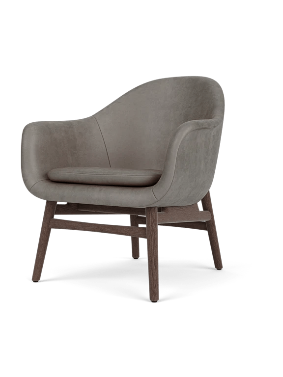 Harbour Lounge Chair - Audo Copenhagen Chairs - Natural Oak - Audo Bouclé 02 - HORNE