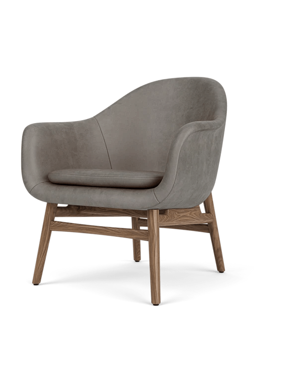 Harbour Lounge Chair - Audo Copenhagen Chairs - Natural Oak - Audo Bouclé 02 - HORNE