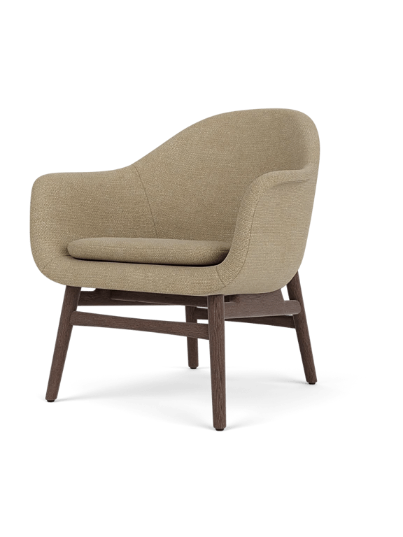 Harbour Lounge Chair - Audo Copenhagen Chairs - Natural Oak - Audo Bouclé 02 - HORNE