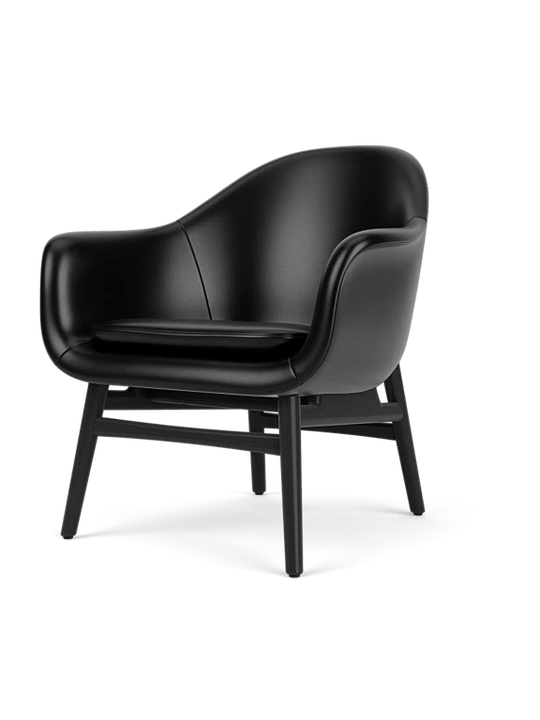 Harbour Lounge Chair - Audo Copenhagen Chairs - Black Painted Oak - Dakar 0842 - HORNE