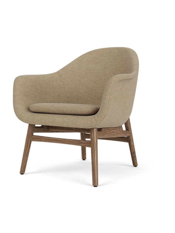 Harbour Lounge Chair - Audo Copenhagen Chairs - Natural Oak - Audo Bouclé 02 - HORNE