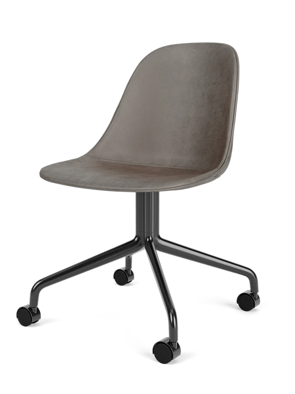 Harbour Side Chair - Dining Height - Leather - Audo Copenhagen Chairs - Return - Aluminium Polished - Dakar 0250 - HORNE