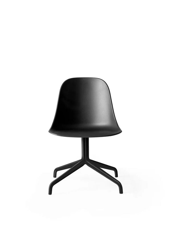 Harbour Side Chair - Swivel/Caster Base - Audo Copenhagen Chairs - Swivel Base - Black Steel - Black Shell - HORNE