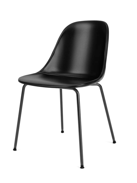 Harbour Side Dining Chair - Leather - Audo Copenhagen Chairs - Steel - Dakar 0842 - HORNE