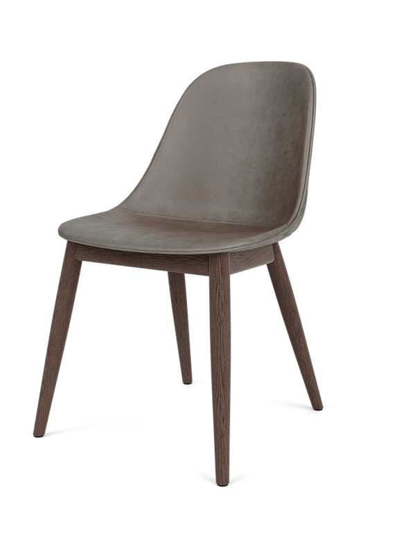 Harbour Side Dining Chair - Leather - Audo Copenhagen Chairs - Dark Oak - 0311 Antilop/Dakar - HORNE