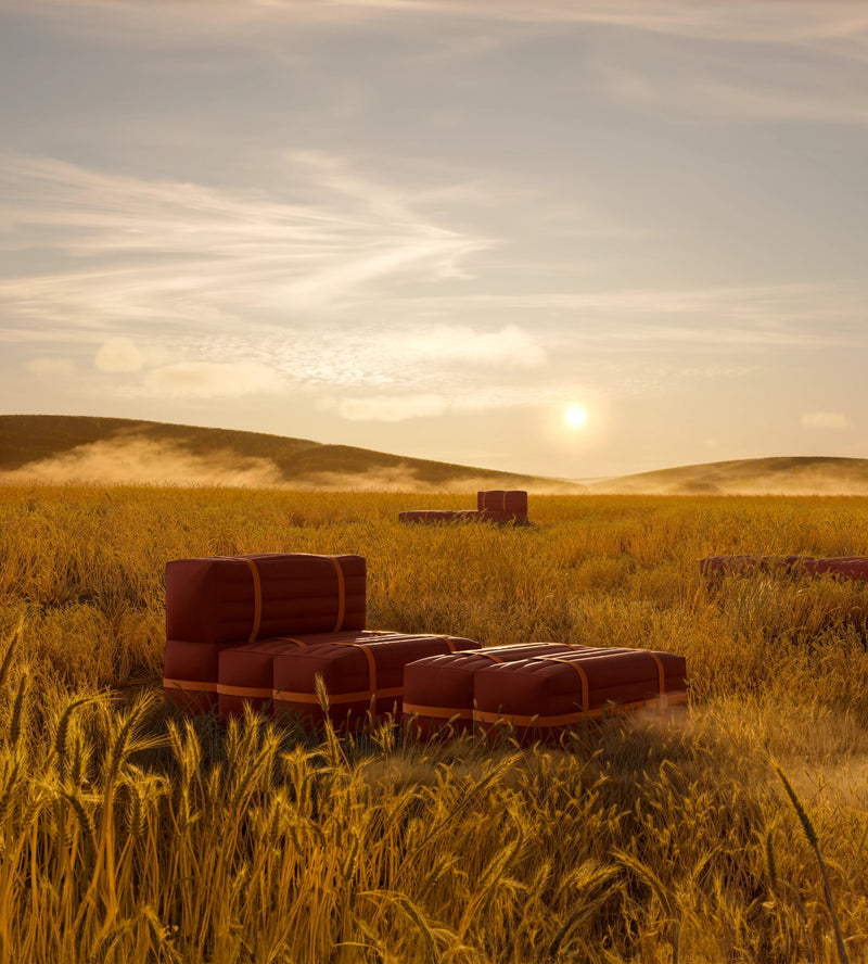 Haybale Lounge Chair with Footstool - Moooi Stools + Benches + Ottomans - Wabi Sabi - HORNE