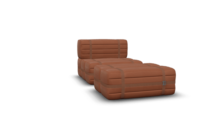 Haybale Lounge Chair with Footstool - Moooi Stools + Benches + Ottomans - Spectrum Light Tan 30152 - HORNE