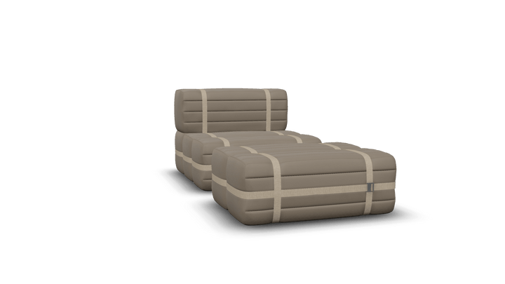 Haybale Lounge Chair with Footstool - Moooi Stools + Benches + Ottomans - Spectrum Granite 30156 - HORNE