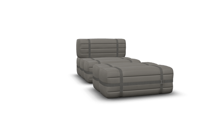 Haybale Lounge Chair with Footstool - Moooi Stools + Benches + Ottomans - Spectrum Grey 30131 - HORNE