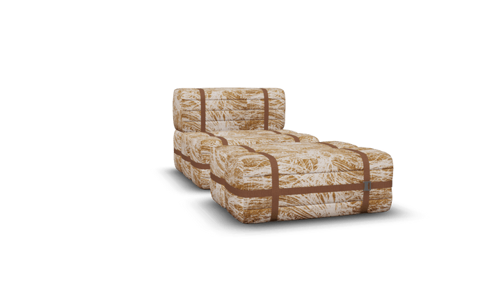 Haybale Lounge Chair with Footstool - Moooi Stools + Benches + Ottomans - Wabi Sabi - HORNE