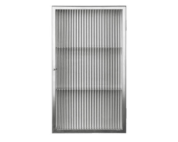 Haze Wall Cabinet - Ferm Living Storage + Organization - Black - Reeded - HORNE