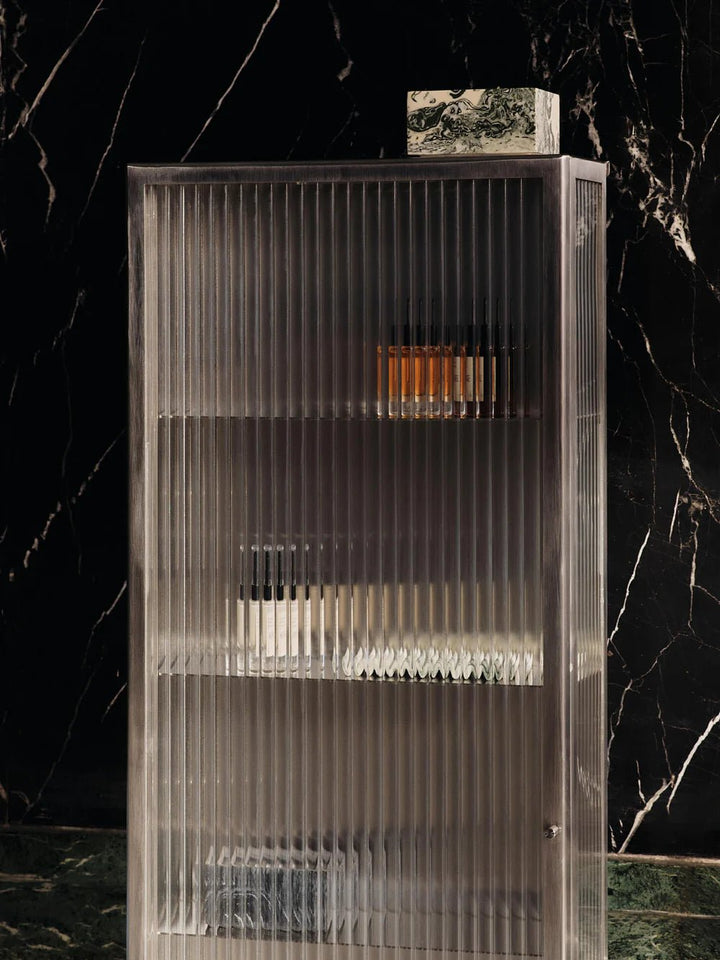 Haze Wall Cabinet - Tall - Ferm Living Storage + Organization - Stainless Steel - HORNE