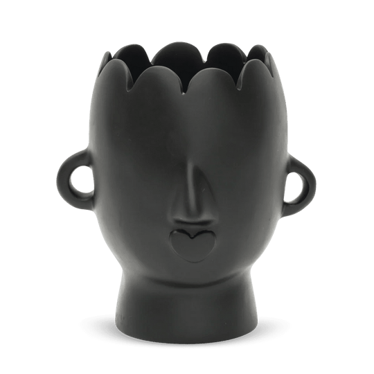 Heads Feminine Vase - Tina Frey Decorative Objects - Black - HORNE