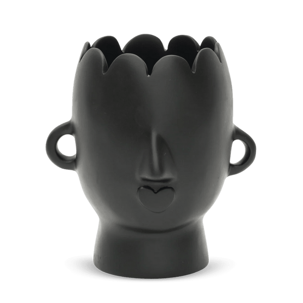 Heads Feminine Vase - Tina Frey Decorative Objects - Black - HORNE