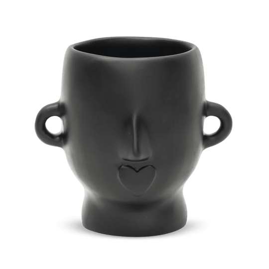 Heads Masculine Vase - Tina Frey Decorative Objects - Black - HORNE