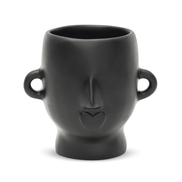 Heads Masculine Vase - Tina Frey Decorative Objects - Black - HORNE