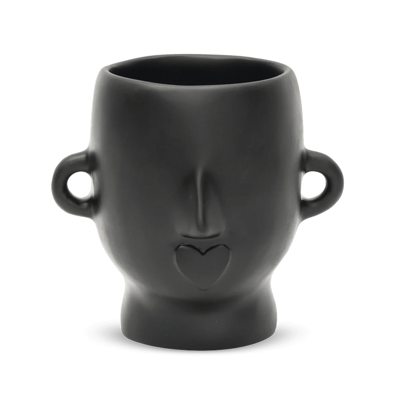 Heads Masculine Vase - Tina Frey Decorative Objects - Black - HORNE