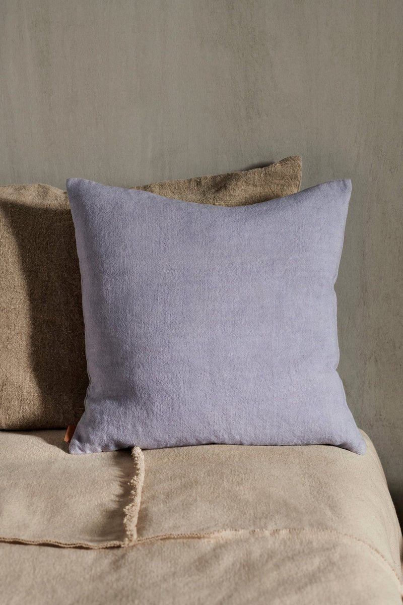 Heavy Linen Cushion - Ferm Living - Bedding + Pillows - Large - Lilac - HORNE