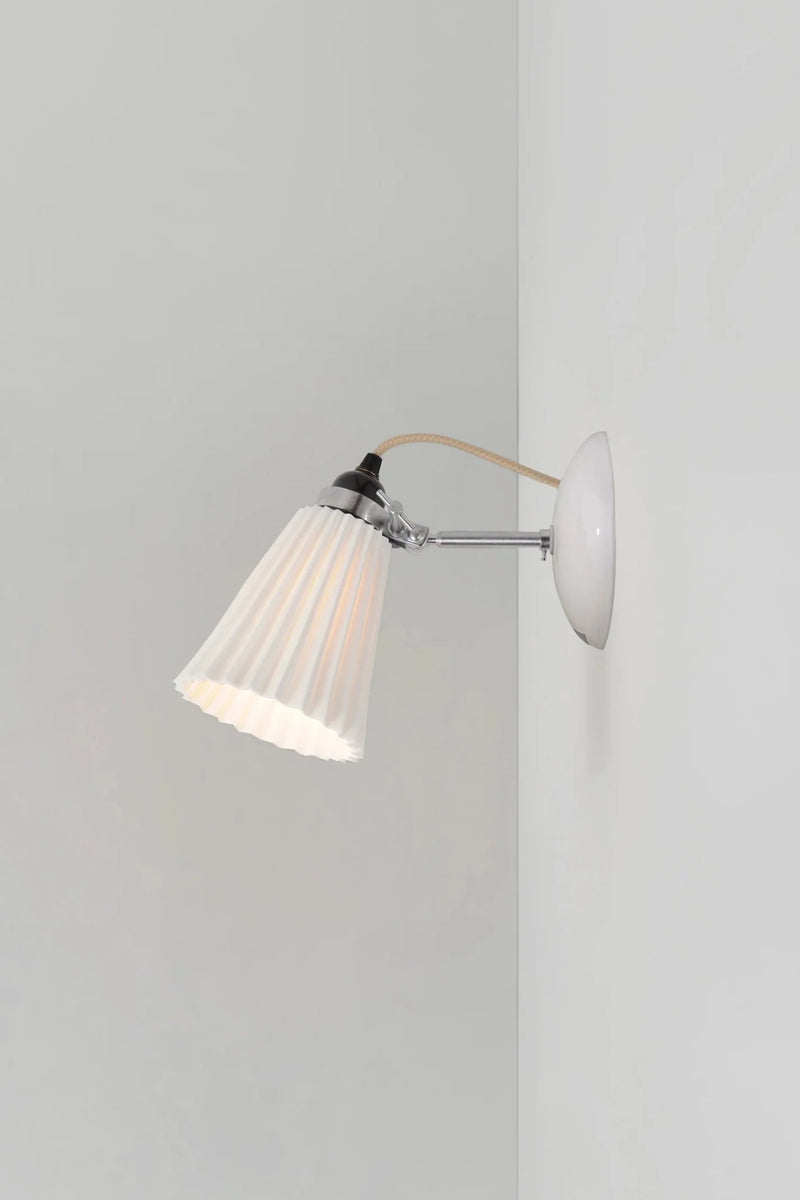 Hector Pleat Medium Wall Light - Original BTC Wall Sconces - Silver - HORNE