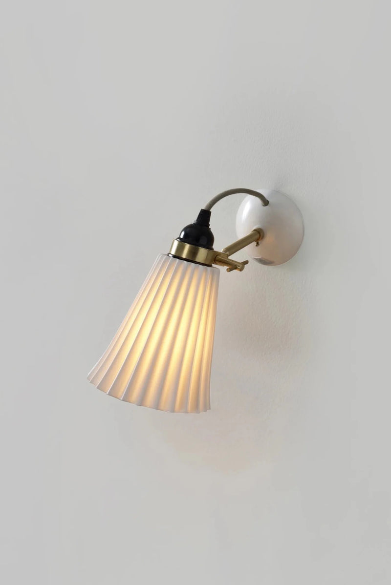 Hector Pleat Medium Wall Light - Original BTC Wall Sconces - Silver - HORNE