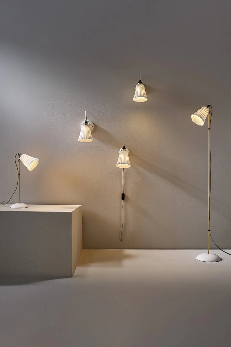 Hector Pleat Medium Wall Light - PSC - Original BTC Wall Sconces - Silver - HORNE