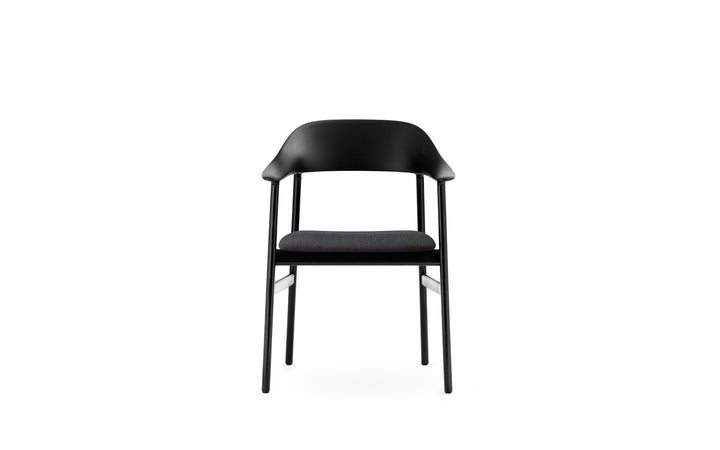 Herit Armchair Upholstery - Normann Copenhagen Dining Chairs - Herit Armchair Upholstery Black Oak - Remix Black - HORNE