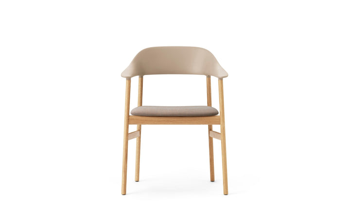 Herit Armchair Upholstery - Normann Copenhagen Dining Chairs - Herit Armchair Upholstery Oak - Remix White - HORNE