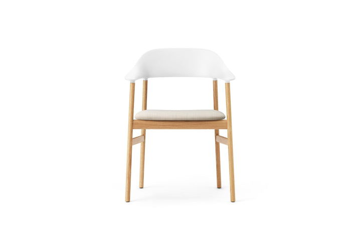 Herit Armchair Upholstery - Normann Copenhagen Dining Chairs - Herit Armchair Upholstery Oak - Remix White - HORNE