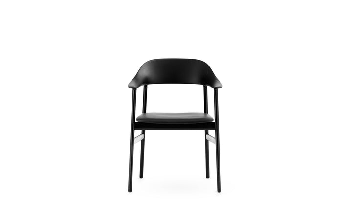 Herit Armchair Upholstery - Normann Copenhagen Dining Chairs - Herit Armchair Upholstery Black Oak - Remix Black - HORNE