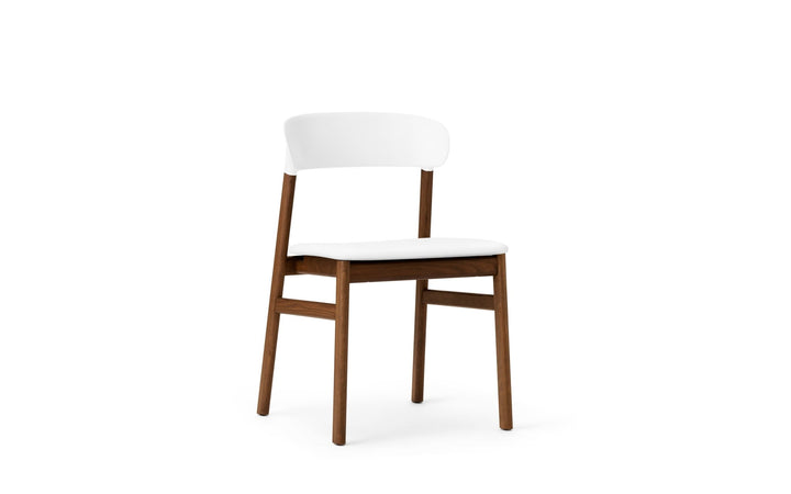 Herit Chair Upholstery - Normann Copenhagen Dining Chairs - Herit Chair Upholstery Smoked Oak - Spectrum Leather White - HORNE