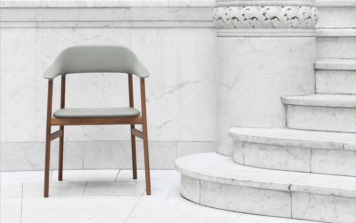 Herit Chair Upholstery - Normann Copenhagen Dining Chairs - Herit Chair Upholstery Smoked Oak - Remix White - HORNE